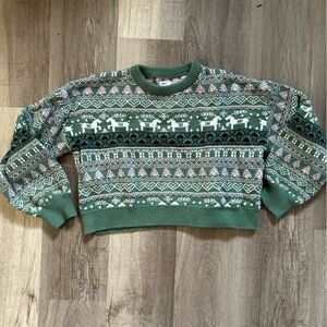 Cotton On cropped Christmas sweater